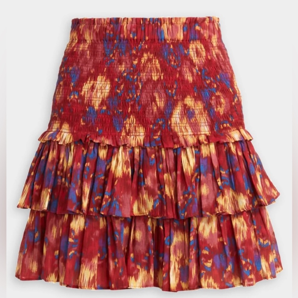 Isabel Marant Etoile Women's Naomi Smocked Floral Printed Skirt -size 2